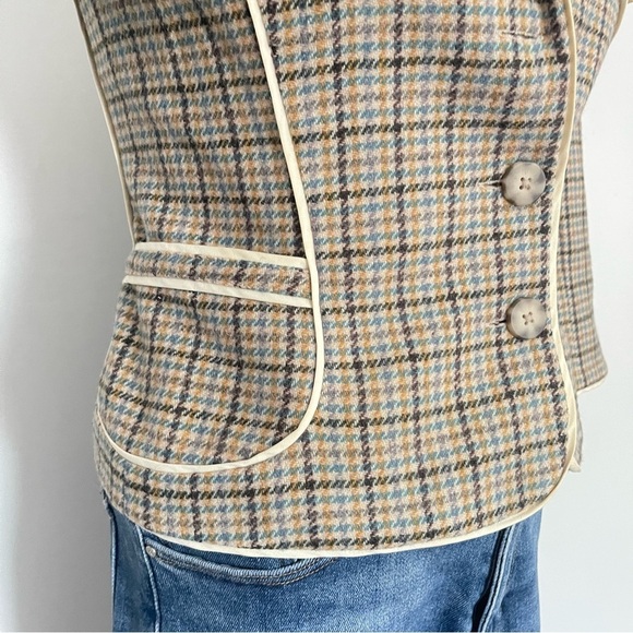 Y2K Vintage Juicy Couture Plaid Wool Blazer size Small deadstock - Picture 4 of 11